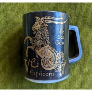 Vintage 1970s federal glass Capricorn mug